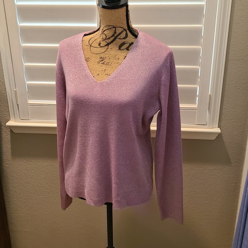 New York & Company Sparkle Long-Sleeve Sweater NWT